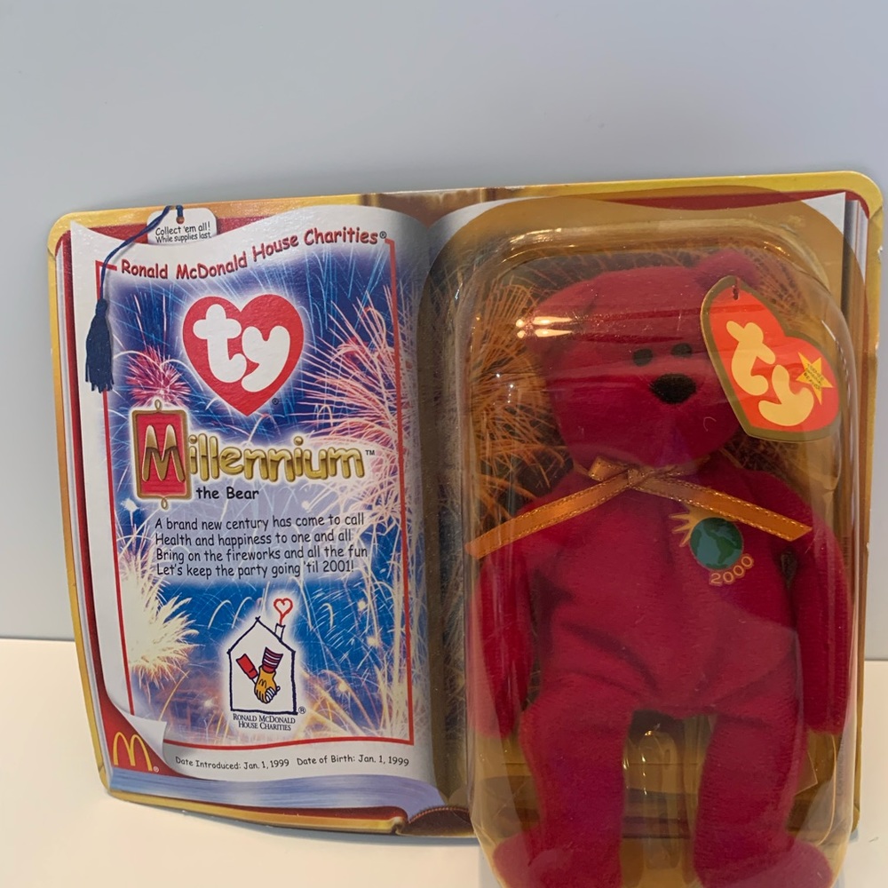TY McDonald’s Millennium The Bear Beanie 2000 Sealed in Package DOB 1/1/99